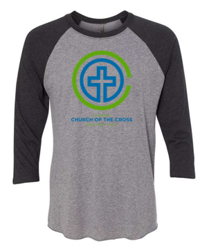 Lutheran Church of the Cross - Unisex 3/4-Sleeve Raglan