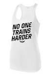 North Liberty NLXF No One Trains - Ladies Moisture Wicking Racerback Tank