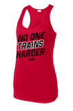 North Liberty NLXF No One Trains - Ladies Moisture Wicking Racerback Tank