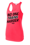 North Liberty NLXF No One Trains - Ladies Moisture Wicking Racerback Tank