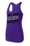 North Liberty NLXF No One Trains - Ladies Moisture Wicking Racerback Tank