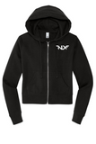 North Liberty NLXF Embroidery - Ladies Full Zip Crop Hooded Fleece