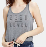 North Liberty NLXF Faded Lines - Ladies Racerback Crop Tank