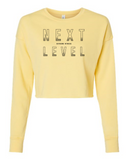 North Liberty NLXF Faded Lines - Ladies Crop Crewneck Fleece