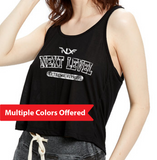 North Liberty NLXF Distressed - Ladies Racerback Crop Tank