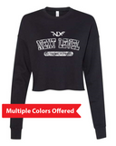 North Liberty NLXF Distressed - Ladies Crop Crewneck Fleece