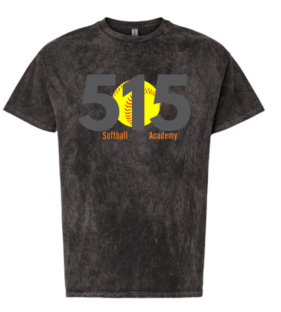 515 Softball Academy - Unisex Mineral Wash Tshirt