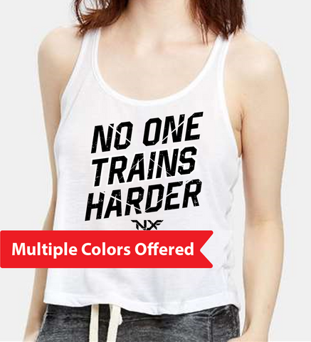 North Liberty NLXF No One Trains - Ladies Racerback Crop Tank