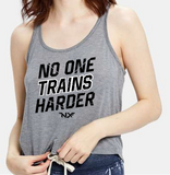 North Liberty NLXF No One Trains - Ladies Racerback Crop Tank
