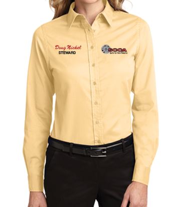 SCCA Ladies Long Sleeve Button Down Shirt