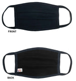 2-Ply Cotton Pleated Jersey Mavrick Comfort USA- Made Face Mask