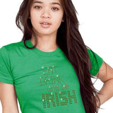 Eat Drink And Be Irish T-Shirt Broken Arrow Bling