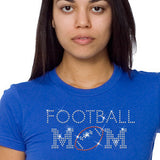 Football Mom T-Shirt Rhinestones Broken Arrow Bling