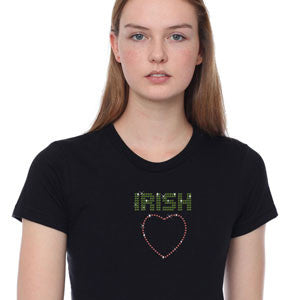 Rhinestone Irish Love T-Shirt Broken Arrow St. Patricks Day
