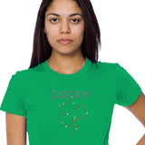 Rhinestone Lucky Clover Ladies T-Shirt Broken Arrow